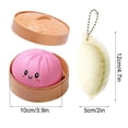 thumbnail image 3 of Gallickan Mystery Dumpling Bouncy with Steamer, Bouncy Dumpling Toy with Cute Expressions, Silicone Bun Sensory Fidget Toys for Kids & Adults, Hand Pinching Decompression Toys, 3 of 7