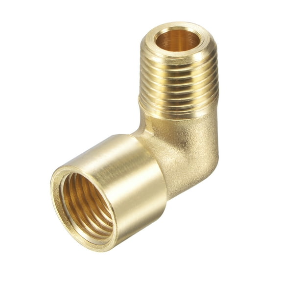 Uxcell 1/4 NPT Male to 1/4 NPT Female Thread Brass Hose Fitting Elbow Right Angle