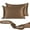 Brown, variant on PiccoCasa Silk Pillowcases for Hair and Skin Pure Silk Pillow Cover With Envelope Flap 2pcs/set Standard Brown