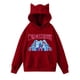 thumbnail image 1 of Pop cazadora para niña Demon Hunters Women's Fashion Cat-Ear Crop Top Hooded Sweatshirt （Red）, 1 of 4