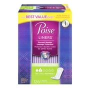 Poise Daily Incontinence Panty Liners, Very Light Absorbency, Long, 176
