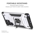 thumbnail image 5 of SaniMore for Samsung Galaxy S23 Ultra Magnetic Case, Rugged PC & TPU Bumpers Cover Built-in Car Mount & Ring Kickstand Military Grade Shockproof Protective Shell for Samsung S23 Ultra, Silver, 5 of 8