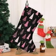 thumbnail image 4 of Christmas Stockings,Black and Pink Christmas Tree Pattern Stockings Christmas,14.8'' Xmas Stockings,Christmas Party Favors,Christmas Party Decorations,Christmas Stockings Personalized, 4 of 5