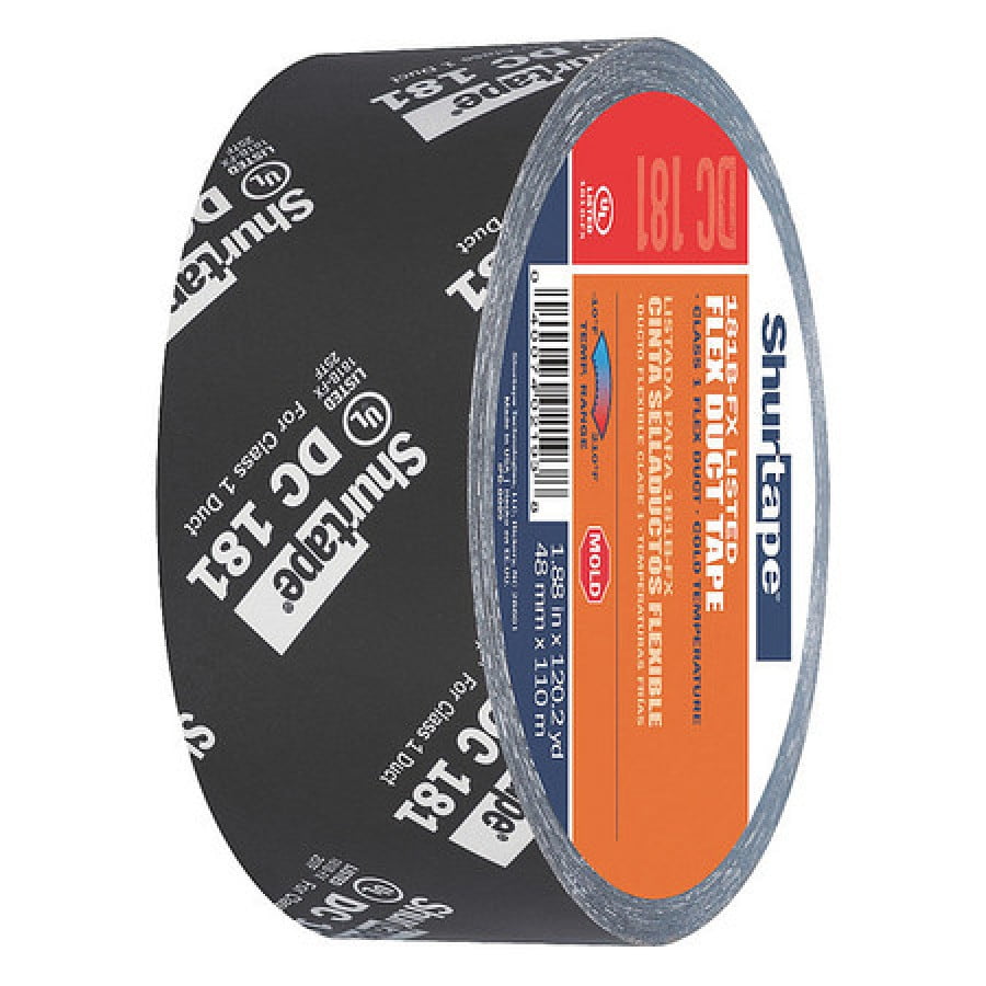 SHURTAPE DC 181 HVAC Tape,48 x 110m,3 mil,Black Printed