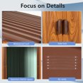 thumbnail image 5 of 6 Ft. W X 6 Ft. D Metal Storage Shed Appealing horizontal siding in woodgrain with coffee trim to complement 71035, 5 of 9