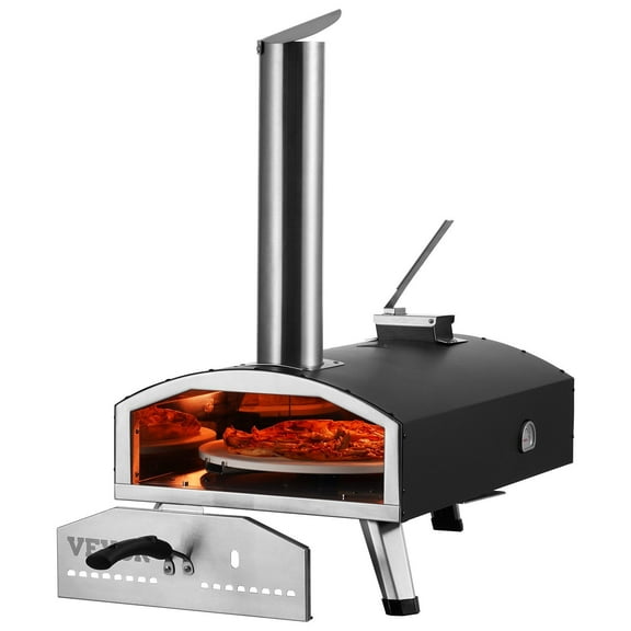 STAWAY Portable Wood Pellet Pizza Oven - 12" Outdoor Pizza Oven with 210° Rotating Stone - Bake 12-Inch Pizzas in 90 Seconds at 1000°F - Lightweight for Camping & BBQs