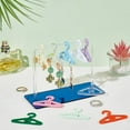 thumbnail image 5 of 50pcs Clothes Hanger 10 Colors Earring Holder Necklace Mini Hanger Rack Jewelry Display Dangle Earring Hanging Organizer Acrylic Ear Studs Display Rack, 5 of 6
