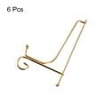 thumbnail image 3 of Plato Soporte para Exhibición, 6 Pulgadas 6uds Hierro Decorativo Plato Soporte Metal Caballete Plegable Pantalla Soporte para Foto Imagen Marco, Oro, 3 of 5
