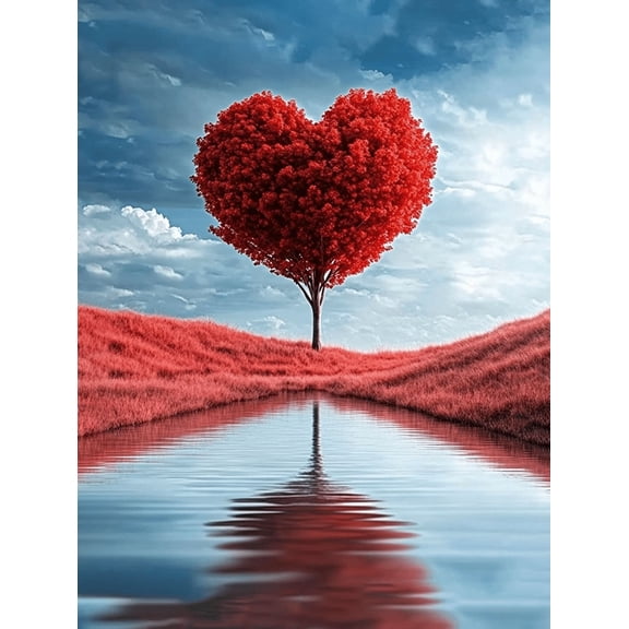 Heart Shaped Tree Canvas Print/Wall Art Perfect for Living Room Officeand Hallway Decoration.