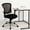 Black, variant on Emma + Oliver Mid-Back White Mesh Swivel Task Office Chair with Chrome Base and Arms