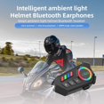 thumbnail image 4 of Bluetooth Helmet Earphones, IPX8 Waterproof, 5.4 Chip, Noise Reduction, Long Battery Life, LED Lights, Wireless Outdoor Riding Gear, 4 of 8