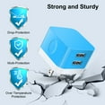thumbnail image 4 of Type C Charger Block,HopePow Android Charger with 2PACK Type C Cable 6ft Dual Port Usb Wall Charger Adapter Plug Brick Super Fast Charging Phone Charger Block for Samsung Charger Type C,Blue, 4 of 10