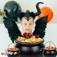 thumbnail image 5 of PMU Halloween Cauldron 3pc Set (1) 12 Inch (1) 8Inch and (1) 6 Inch Multi-Pack Assortment Black Plastic Party Accessory (3/Pkg) Pkg/1 (1-55120 12in, 1-55280 8in, 1-30106 6in), 5 of 6