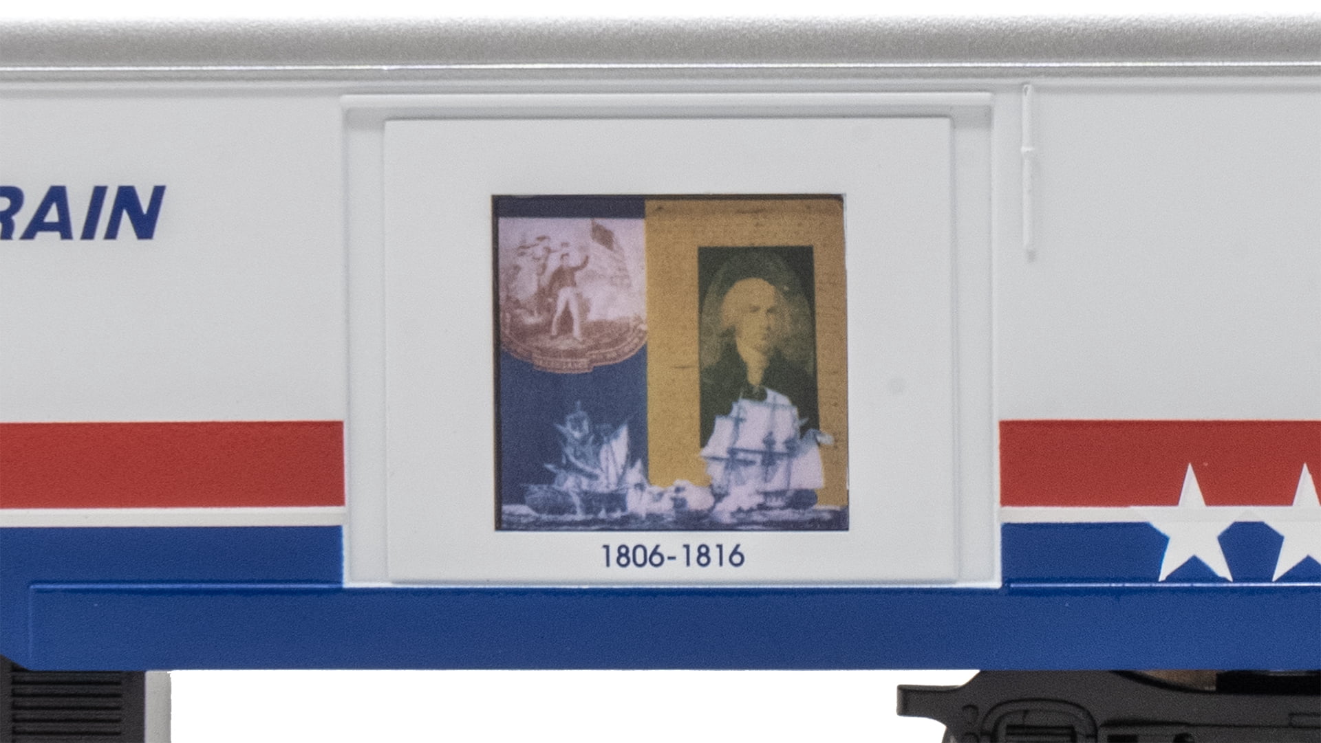 Bachmann Trains - LIMITED EDITION AMERICAN FREEDOM TRAIN CARS with LIGHTED DISPLAYS - EXHIBIT CAR #102 1796-1816 - HO Scale