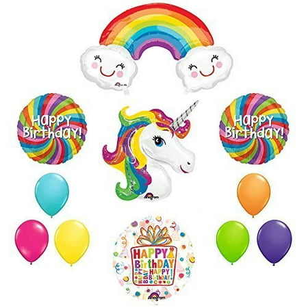 The Ultimate Rainbow Swirls Rainbow Unicorn  Birthday  Party  