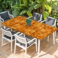 thumbnail image 2 of Orange Geometric Table Cloths for 3 Foot Rectangle Tables, Modern Luxury Aesthetic Abstract Motifs Patio Waterproof Elastic Fitted Tablecloths, Washable Rectangular Table Cover for Camping, 2 of 8