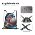thumbnail image 4 of Balery Bubbles Axolotl Fantasy Pattern Drawstring Backpack Bag Sport Gym Sackpack Cinch Bags Pattern Drawstring Backpack Bag Sport Gym Sackpack Cinch Bags -Small, 4 of 6