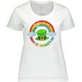 thumbnail image 3 of Inktastic Happy St. Patrick's Day Rainbow and Hat Women's Plus Size T-Shirt, 3 of 5