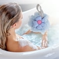 thumbnail image 4 of Unique Bargains 1 Pc Plaid Sunflower Bath Shower Loofah Sponge Body Puffs Blue, 4 of 6