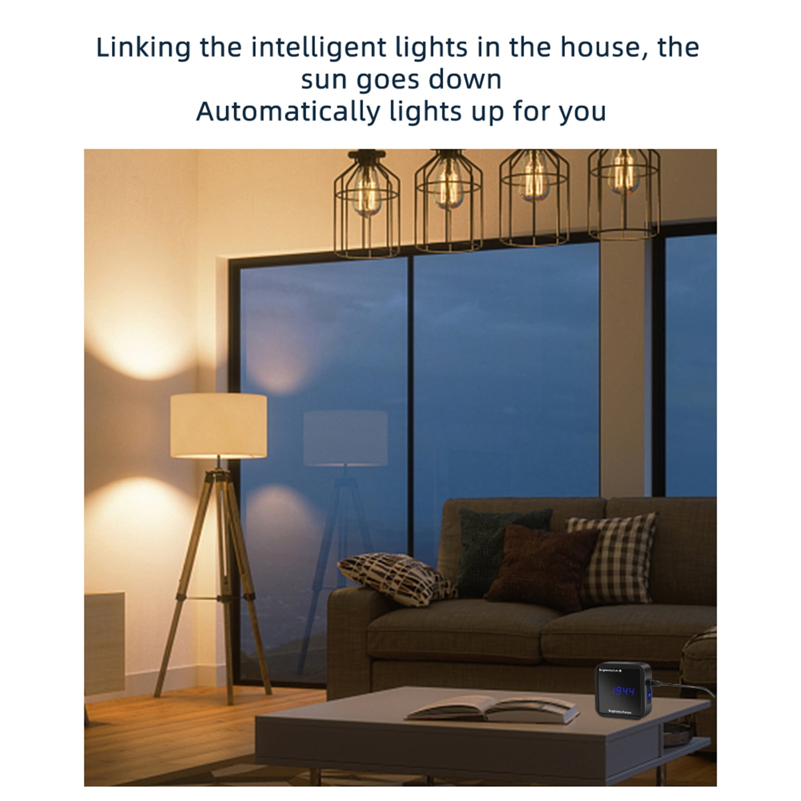 Tuya Light Detector Humidity Tuya ZigBee Intelligent Light Detector Temperature & Humidity Sensor with LED Display Support APP Control Home Linkage Compatible with Home