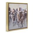 thumbnail image 3 of Stupell Industries Herd of Longhorns on Ranch Gold Framed Floater Canvas Wall Art, design by James Corwin, 3 of 9