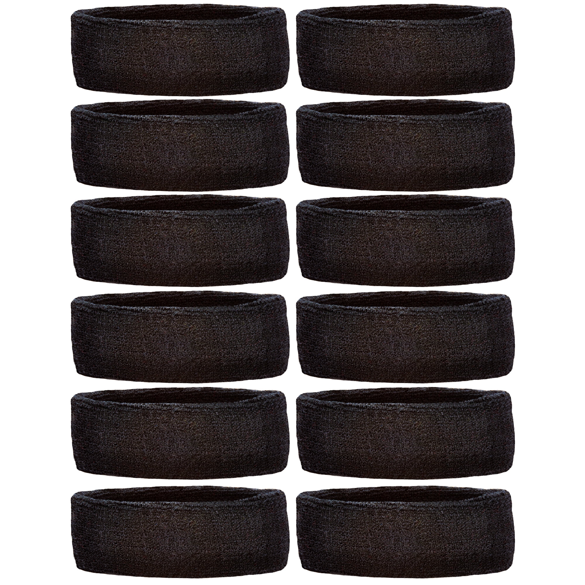 Unique Black Headbands Team Pack 12 ct Pack