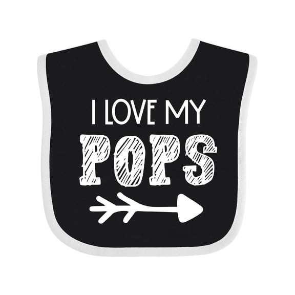 Inktastic I Love My Pops with Arrow Boys or Girls Baby Bib