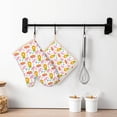 thumbnail image 6 of Sikiie Flamingo And Pineapple Oven Mitts and Pot Holders Set, Kitchen Oven Glove High Heat Resistant with Non-Slip Silicone Surface for Cooking, 6 of 7