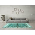 thumbnail image 3 of Ahgly Company Indoor Round Oriental Light Blue Modern Area Rugs, 8' Round, 3 of 4