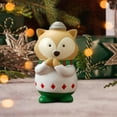 thumbnail image 6 of Kokiya Christmas Desk Ornaments Funny Doll Standing Animal Figurines for Window Display White, 6 of 9