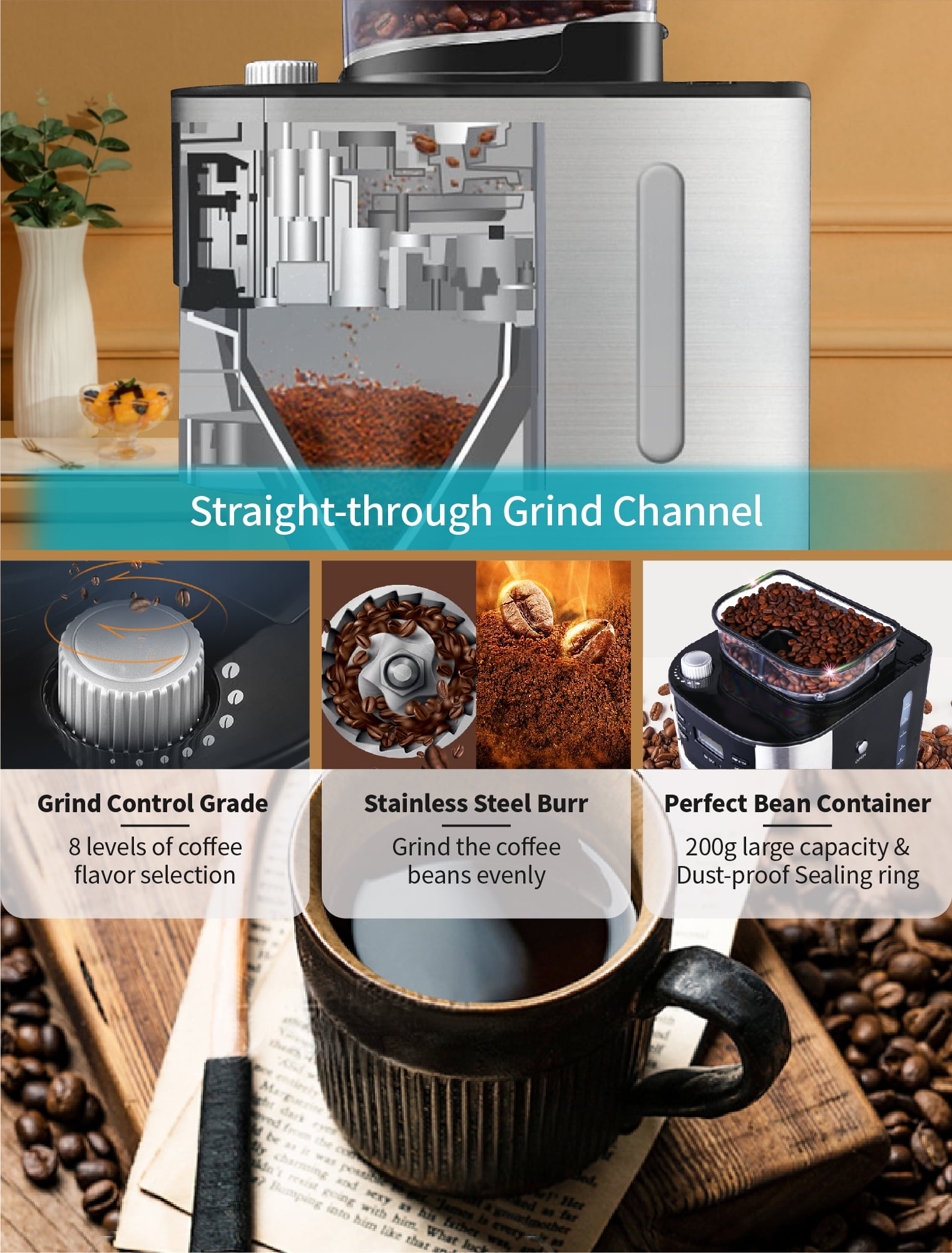 Gevi GECMA025AK-U 10 Cup Drip Coffee Maker Instruction Manual