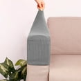 thumbnail image 6 of Stretch Armrest Covers, Anti-Slip Couch Arm Cover Washable Armchair Slipcover for Recliner Sofa Sofa Arm Protector Furniture Protector for Pets-Light gray-2 pcs, 6 of 7