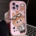 thumbnail image 5 of Cute Cartoon Labubu Full Screen Phone Case For iPhone 16 15 14 13 12 11 ProMax XS Max XR 7 8 Plus Shockproof Soft Silicone Cover, 5 of 5