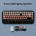 thumbnail image 5 of ITIGOITIE Retro Bluetooth Keyboard, Cute Wireless 87 Keys, Dual-Mode, Gradient Color, Round Keycaps with Magnetic Bear Figurine, Compatible with Win/Mac/Tablet, 5 of 10