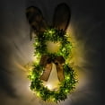 thumbnail image 6 of TERGAYEE Easter Bunny Wreath,Artificial Easter Wreath Bunny Wreath Door Wreath for Home and Wall Decorations with Green Leaves for Spring Decorations, 6 of 7
