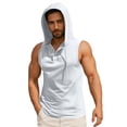 thumbnail image 2 of Sale of The Day Prime Today BiZtdJrK Slim Tunic for Man Sleeveless Track Gym Hooded Tank Tops Solid Casual Button Henley Shirts 2025 Bodybuilding Muscle Fit Vest Shirt White XL, 2 of 8