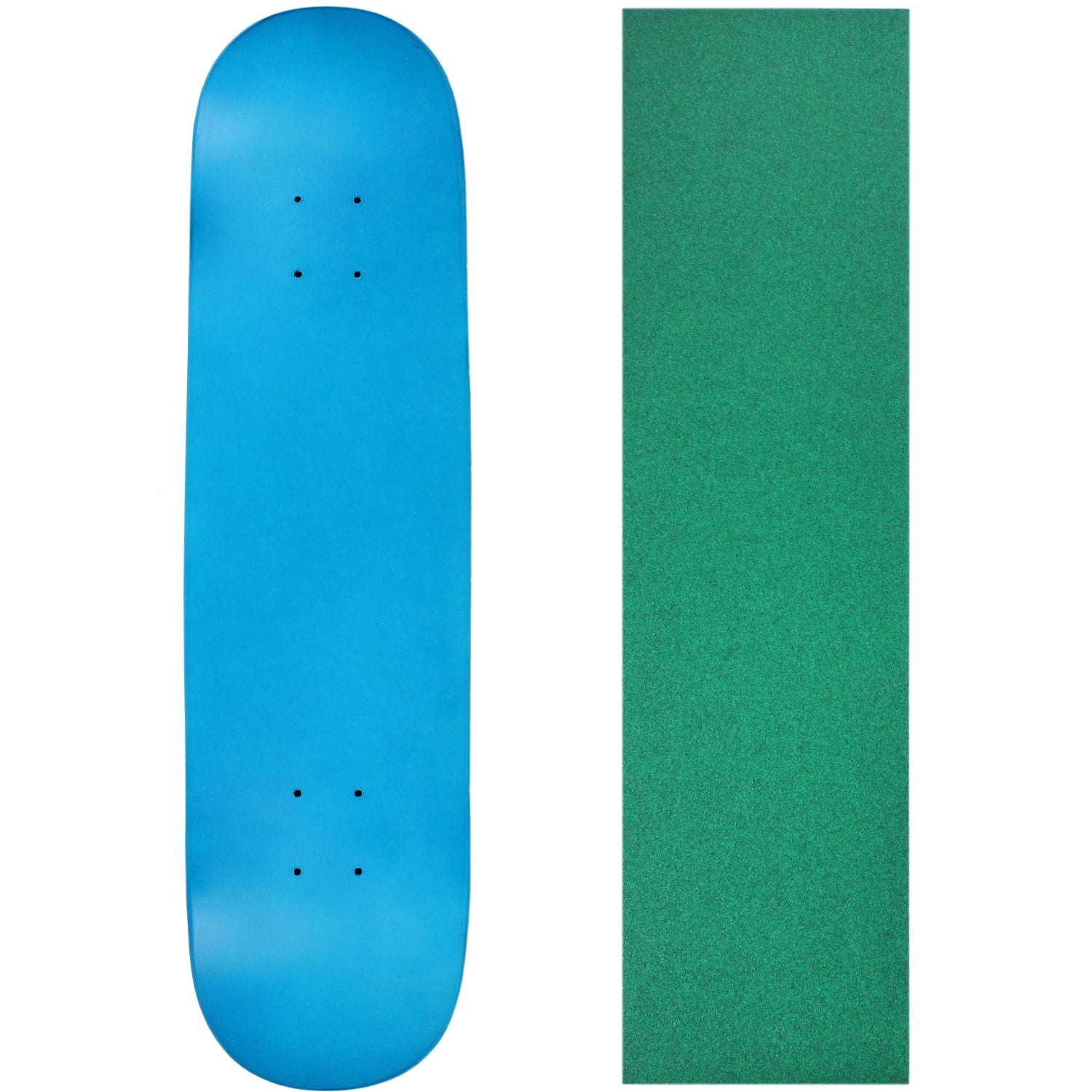 Skateboard Deck Pro 7Ply Canadian Maple NEON BLUE With Griptape 7.5