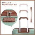 thumbnail image 5 of 5-Piece Luggage Set, 20/24/28 inch hardshell suitcases expandable duffel bag toiletry bag, Green, 5 of 7