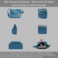 thumbnail image 6 of Crossbody Messenger Bag for iPad Pro 12.9 inches, Rfid Shoulder Purse w/Water Bottle Holders, 13 inch Laptop Briefcase, Built-in Wallet With AirTag Case Blue, 6 of 11