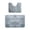 Light Blue, variant on 2-Piece Absorbent Bathroom Rug Set, Polyester Bath Mat and Toilet Rug for Shower and Vanity Areas, Soft Floor Covering with Slip‑Resistant Backing Backing