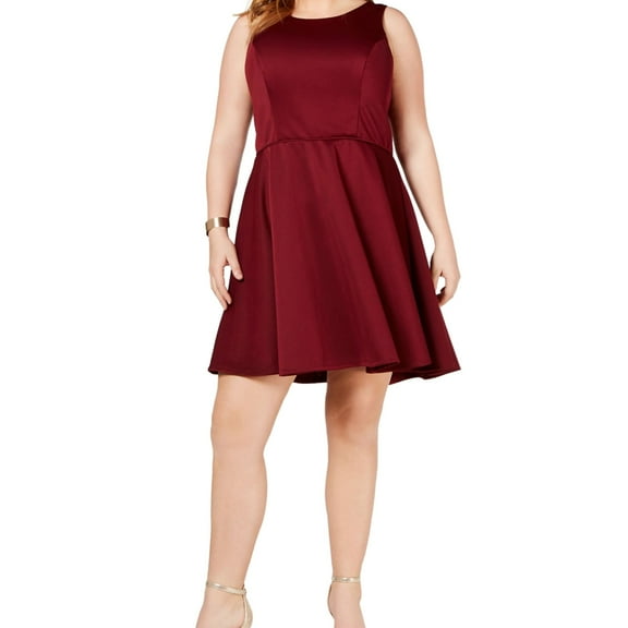 City Studio Womens Plus Sleeveless Mini Party Dress