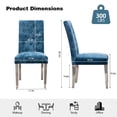 thumbnail image 2 of Modern Dining Chairs with Plush Chenille Upholstery & Stainless Steel Legs – Ergonomic Lumbar Support for Home Office, Kitchen, and Dining Rooms (Lake Blue), 2 of 9