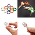 thumbnail image 4 of Visland 32 Pcs Plastic Key Covers Tags Soft Rubber Key Identifiers Standard Flat Organization House Key Colorful Key Toppers, 4 of 8