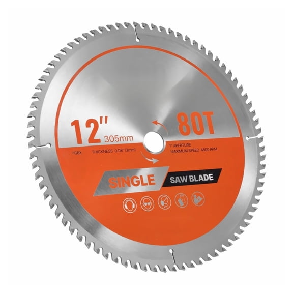 lshhh Circular Saw Blade Wood Cutting 12 Inch 80 Teeth - Table Saw Blade for Woodworking, Precision Cutting, Low Vibration, Alloy Steel Construction