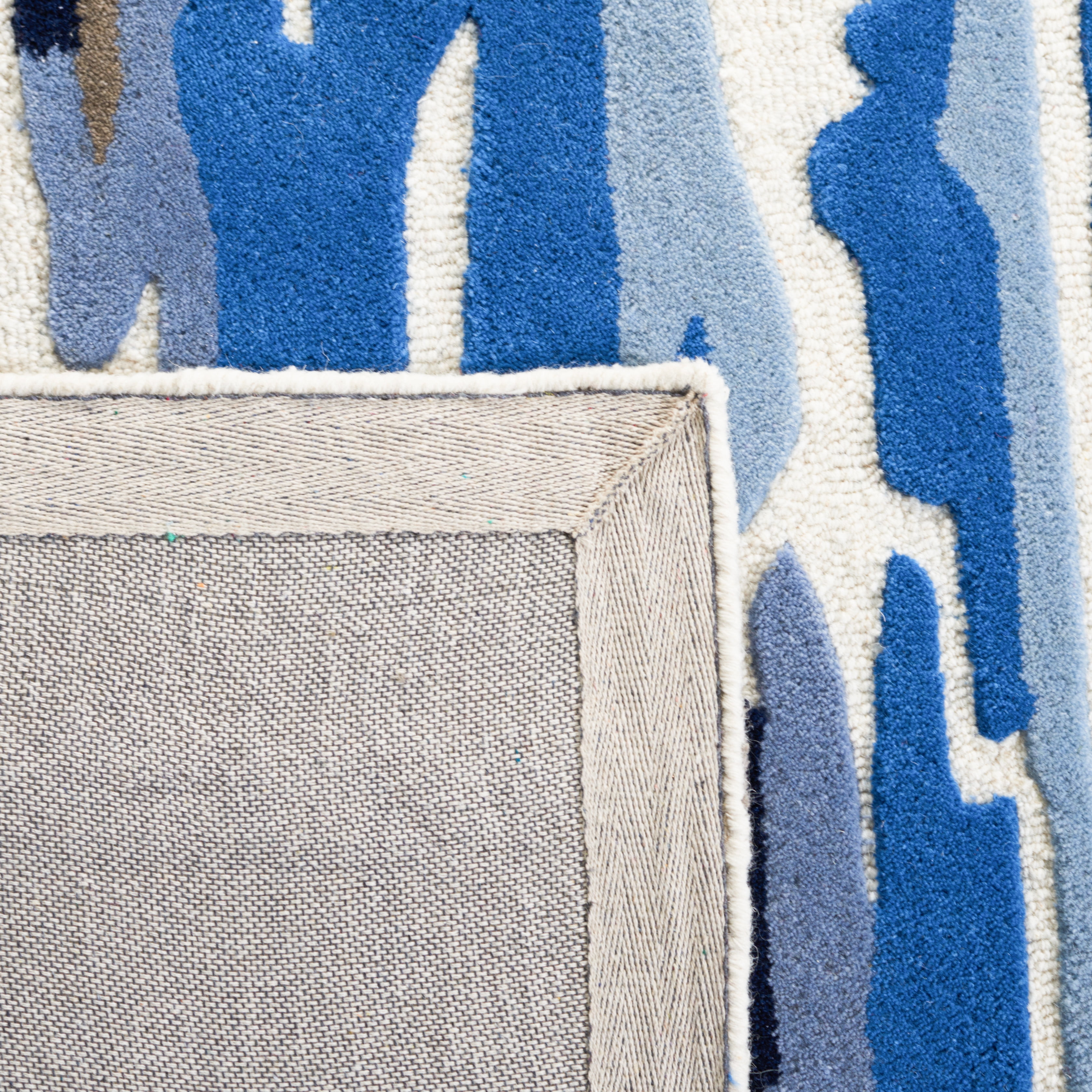 SAFAVIEH Rodeo Drive Jesper Abstract Area Rug, Ivory/Blue, 8' x 10'