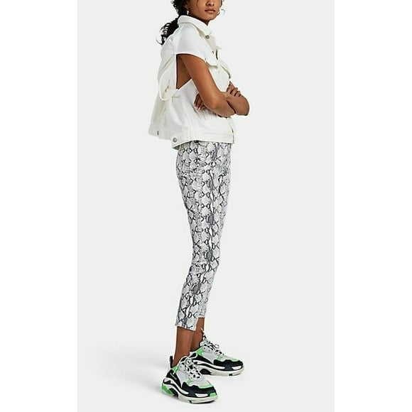 FRAME DENIM Ali High Rise Cigarette Jeans Grey Python