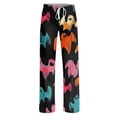thumbnail image 7 of Garbnen Halloween Pajamas Women Pants Ghost Print Women's Lounge Pants Comfy Cute Elastic Waist Fall Winter Wide Leg Sleep Pants for Women Black XXL, 7 of 7