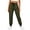 Green, variant on Women’s Sweatpants Waffle Knit Pants Elastic Waist Drawstring Jogger Tapered Trousers with Pockets