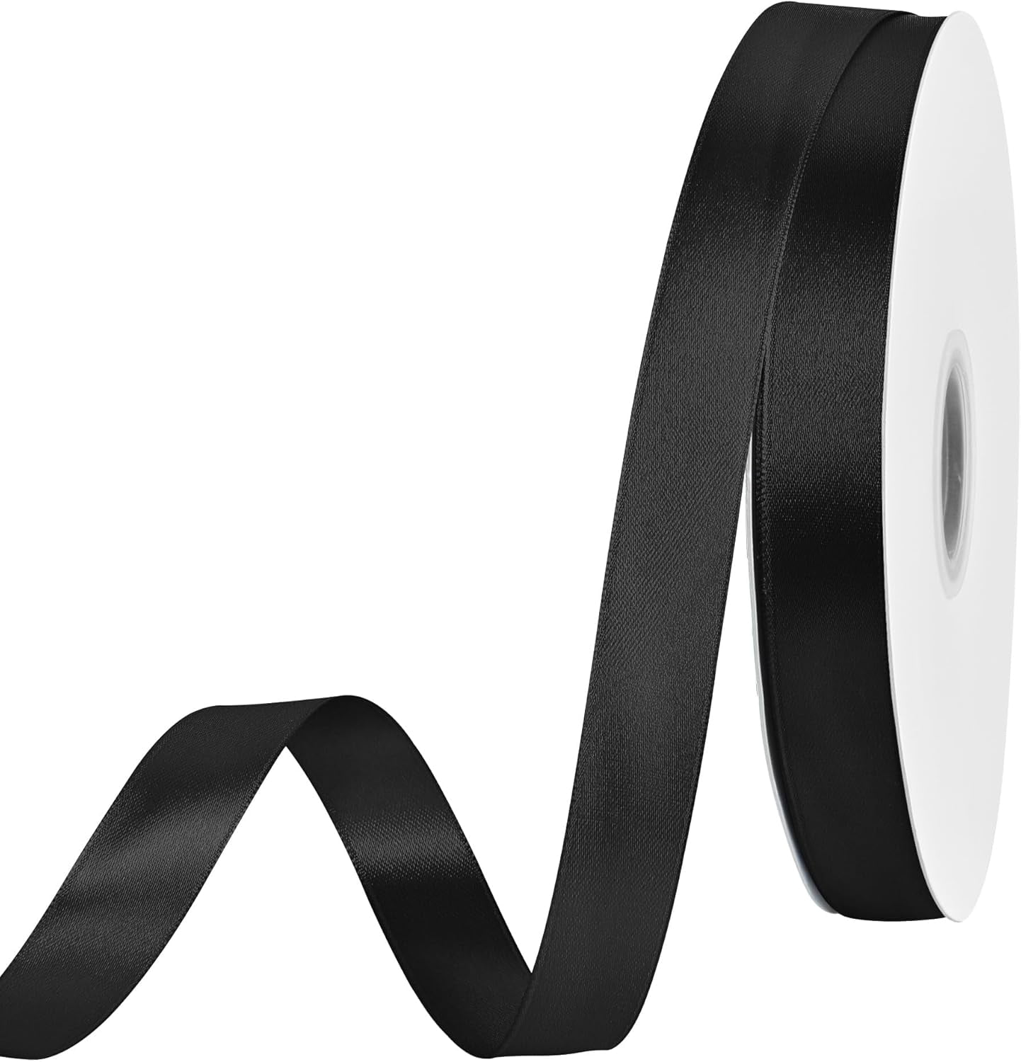 Double Face 3/4 inch Wide 100 Yards Black Satin Ribbon for Gift Wrapping for Weddings Bouquet Balloons Sewing Hair Bow