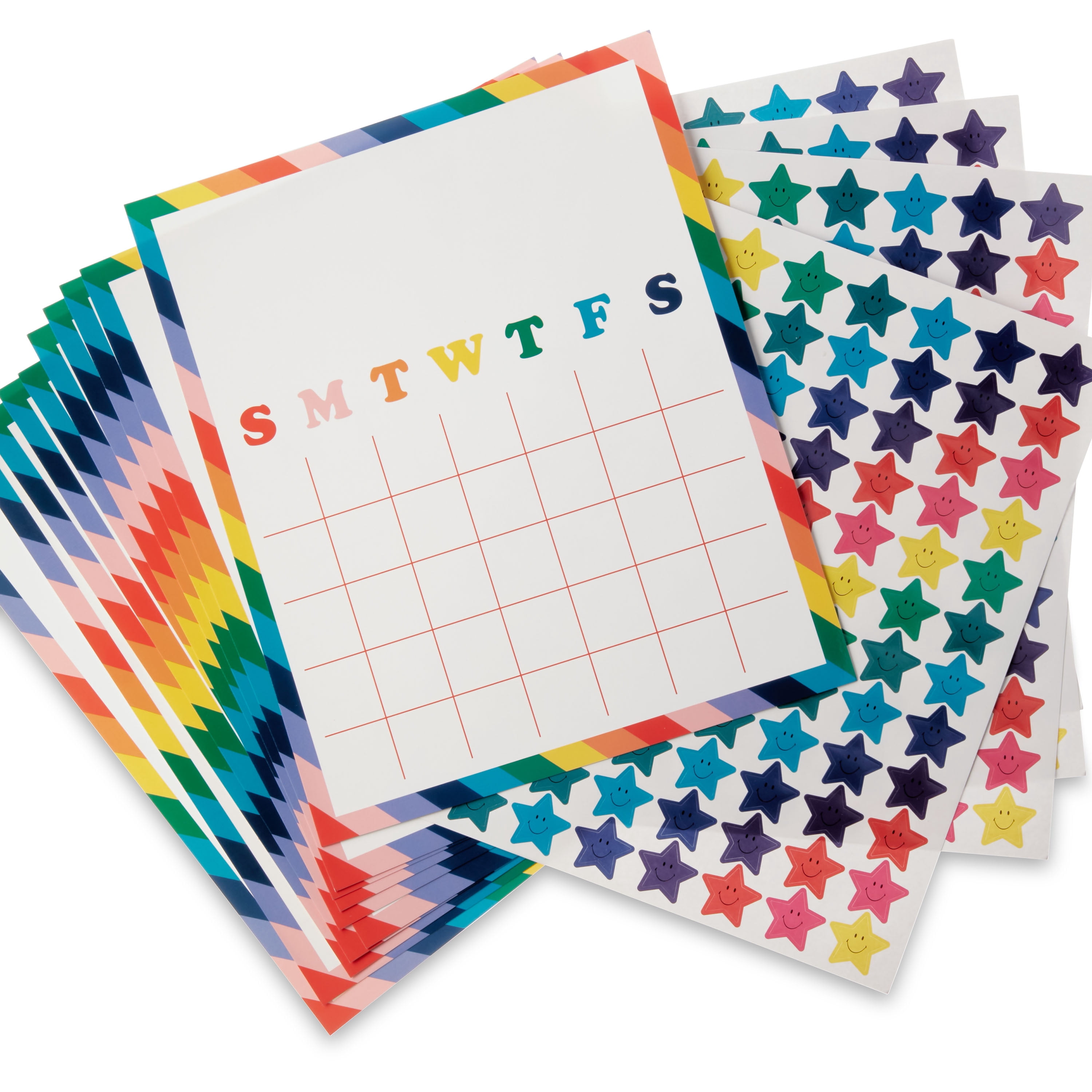 Pen+Gear Rainbow Incentive Charts, 10 Charts and 4 Sticker Sheets